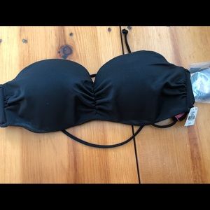 Brand new black strapless bathing suit top